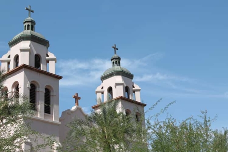 Top of a Roman Catholic church