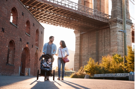 family walking
